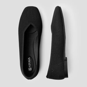 Vivaia Margot Square-Toe V-Cut Flats